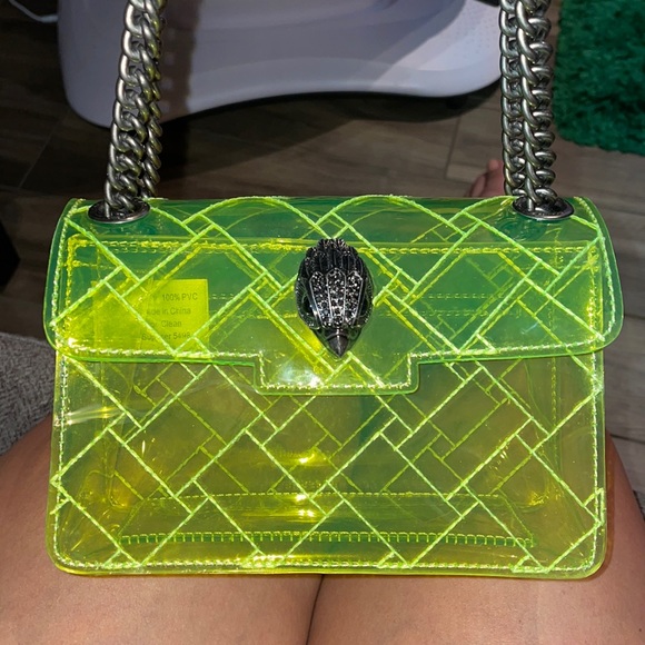 Kurt Geiger Handbags - Kurt Geiger mini Kensington neon yellow shoulder bag.